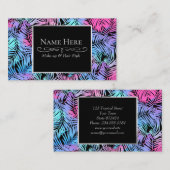熱帯の色のヤシ 名刺 (正面/裏面)
