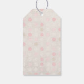 熱帯の花が咲くかわいいフローラ結婚ハート ギフトタグ (裏面)