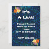 熱帯の花とつる植物 招待状 (裏面)