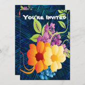 熱帯の花とつる植物 招待状 (正面/裏面)
