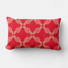 熱帯の花とシダ可逆的装飾用クッション ランバークッション