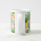 熱帯の花とパイナップル|イニシャル ジャンボコーヒーマグカップ (裏面)