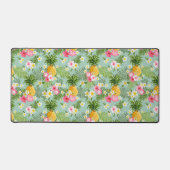 熱帯の花とパイナップル デスクマット (正面)