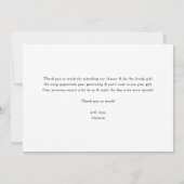 熱帯の花と緑の夏の赤ちゃんシャワー サンキューカード (裏面)