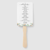 熱帯の花と緑の葉花のセット ハンドファン (裏面)