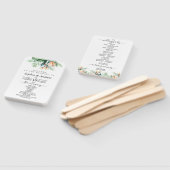 熱帯の花と緑の葉花のセット ハンドファン (組立なし)