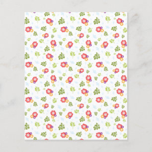 熱帯の花と葉スクラップブック作り紙