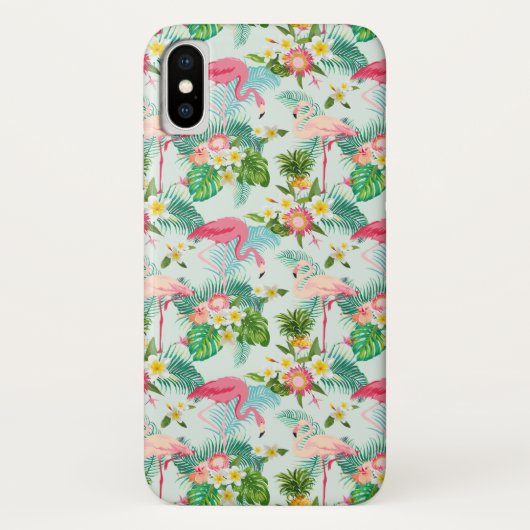熱帯の花と鳥|イニシャル Case-Mate iPhoneケース (裏面)