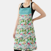 熱帯の花と鳥 エプロン (インサイチュ)