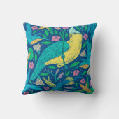 熱帯の花と鳥 クッション (裏面)