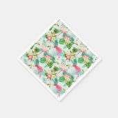 熱帯の花と鳥 スタンダードカクテルナプキン (角)