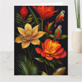 熱帯の花と鳥 |ヘッモダンケル カード (正面)