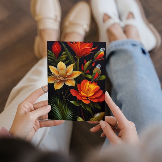 熱帯の花と鳥 |ヘッモダンケル カード