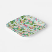 熱帯の花と鳥 ペーパープレート (傾斜あり)