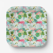 熱帯の花と鳥 ペーパープレート (正面)