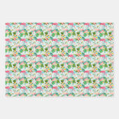 熱帯の花と鳥 ラッピングペーパーシート (正面)