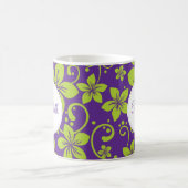 熱帯の花にパーソナライズされたマグカップ コーヒーマグカップ (中央)