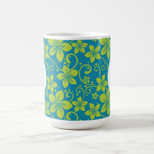 熱帯の花にパーソナライズされたマグカップ コーヒーマグカップ (中央)