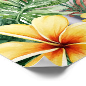 熱帯の花のお祝いの人生の葬儀サイン ポスター (角)