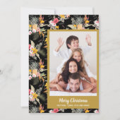熱帯の花のクリスマスフォト シーズンカード (正面)