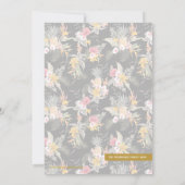 熱帯の花のクリスマスフォト シーズンカード (裏面)