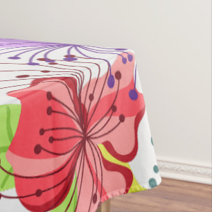 熱帯の花のシームレスなパターン テーブルクロス