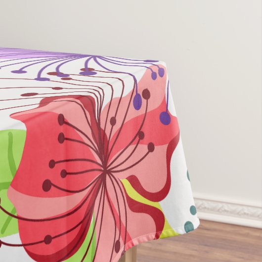 熱帯の花のシームレスなパターン テーブルクロス (インサイチュ)