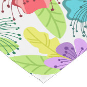 熱帯の花のシームレスなパターン ロングテーブルランナー (コーナー)