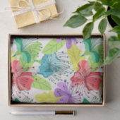 熱帯の花のシームレスなパターン 薄葉紙 (ギフト)