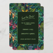熱帯の花の保存日 招待状 (正面/裏面)