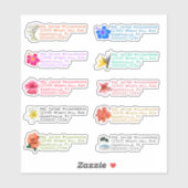 熱帯の花の形をした差出人住所 シール (シート)