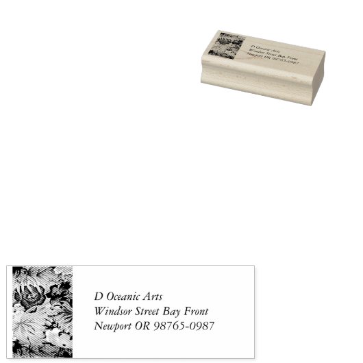 熱帯の花の模様(柔らかい色) ラバースタンプ (押印)