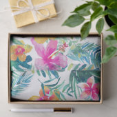 熱帯の花の水彩模様 薄葉紙 (ギフト)