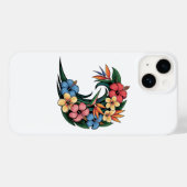 熱帯の花の波イラストレーション Case-Mate iPhoneケース (裏面 (横))