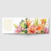 熱帯の花の碑銘柄結婚式 ゲストブック (全面)