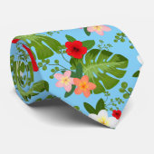 熱帯の花の背景11 ネクタイ (ロール)