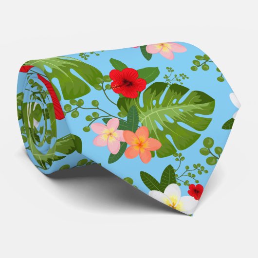 熱帯の花の背景11 ネクタイ (ロール)
