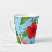 熱帯の花の背景12 カフェラテマグ (左アングル)