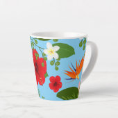 熱帯の花の背景12 カフェラテマグ (右アングル)