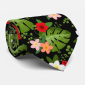 熱帯の花の背景3 ネクタイ (ロール)