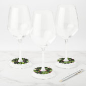 熱帯の花の背景3 ワイングラスタグ (セット)