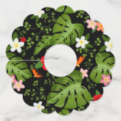 熱帯の花の背景3 ワイングラスタグ (裏面)