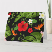 熱帯の花の背景4 サンキューカード (裏面)