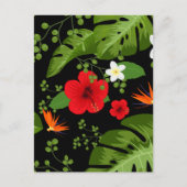 熱帯の花の背景4 ポストカード (正面)