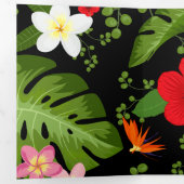 熱帯の花の背景4 三つ折りクリスマスカード (内部最初)