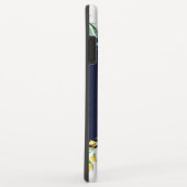 熱帯の花の花束縁ど青背景 Case-Mate iPhoneケース (裏面/右)