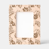 熱帯の花の離れパターン レーザー彫刻フレーム (正面)