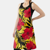 熱帯の花の離れヤシ、ヴィンテージパターン。 エプロン (インサイチュ)