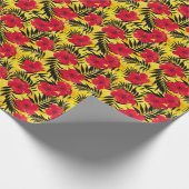 熱帯の花の離れヤシ、ヴィンテージパターン。 ラッピングペーパー (角)