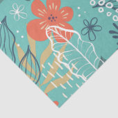 熱帯の花や葉花の模様 薄葉紙 (詳細)